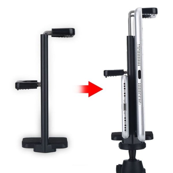 Universal 2 in 1 Tablet Phone Holder Clip Tripod Adapter Mount - Image 5