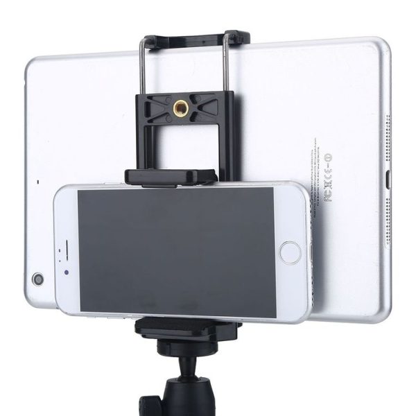 Universal 2 in 1 Tablet Phone Holder Clip Tripod Adapter Mount - Image 6
