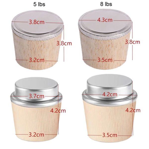 Hot Water Bottle Insulated Kettle Plug Wooden Stopper Thermo Flask Lid, Style: High Arch 5 lbs - Image 3