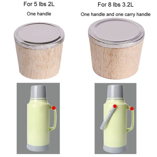 Hot Water Bottle Insulated Kettle Plug Wooden Stopper Thermo Flask Lid, Style: High Arch 5 lbs - Image 4