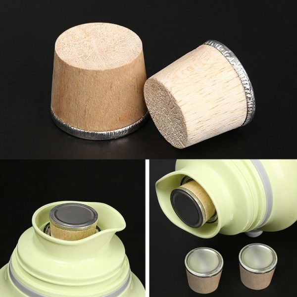 Hot Water Bottle Insulated Kettle Plug Wooden Stopper Thermo Flask Lid, Style: High Arch 5 lbs - Image 5