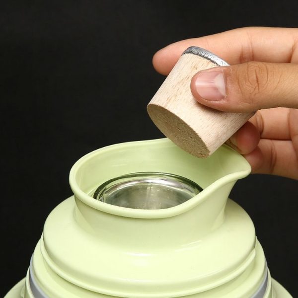 Hot Water Bottle Insulated Kettle Plug Wooden Stopper Thermo Flask Lid, Style: High Arch 5 lbs - Image 6