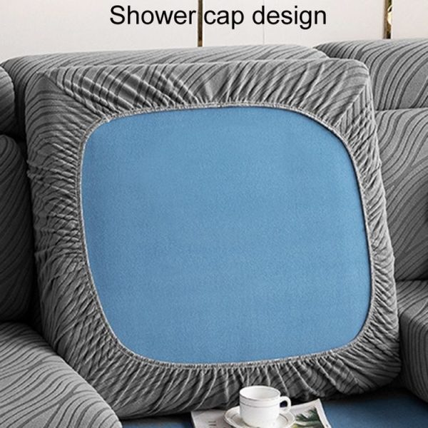 Knitted Lazy All Inclusive Sofa Cover Household Stretch Sofa Covering Cloth, Color: Beige (Extra Large Single Person) - Image 4
