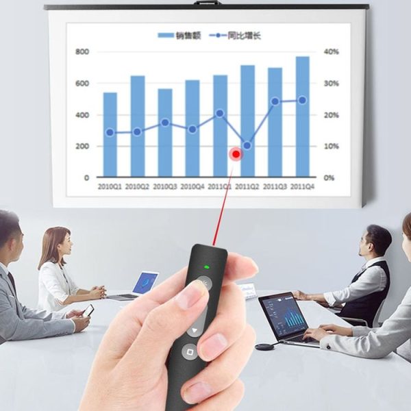 B1 Multimedia Infrared Laser Pointer Teaching Business Wireless PPT Page Turning Pen (Black) - Image 11