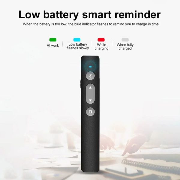 B1 Multimedia Infrared Laser Pointer Teaching Business Wireless PPT Page Turning Pen (Black) - Image 4