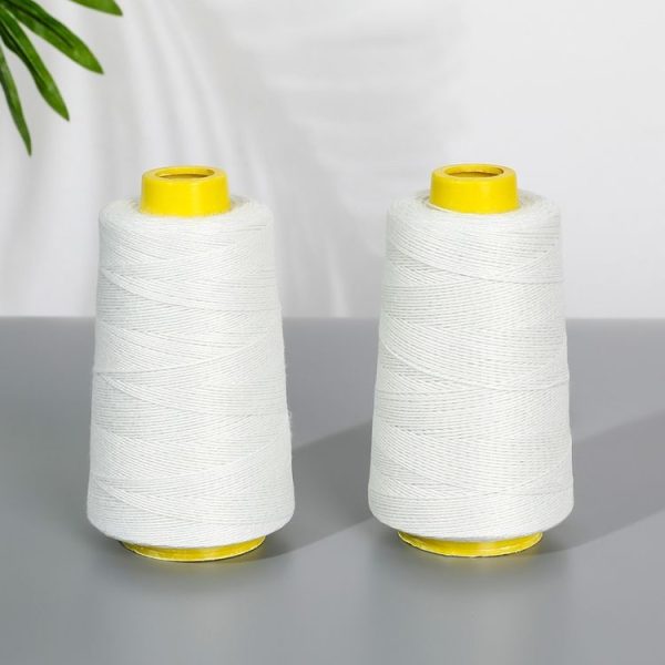 Short Fiber Polyester Rice Bag Sealing Thread Packing Line Cotton Thread For Sewing (White) - Image 2