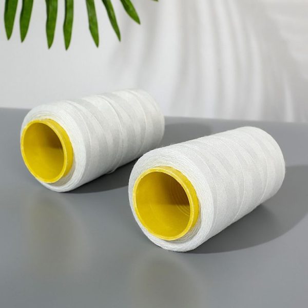 Short Fiber Polyester Rice Bag Sealing Thread Packing Line Cotton Thread For Sewing (White) - Image 3