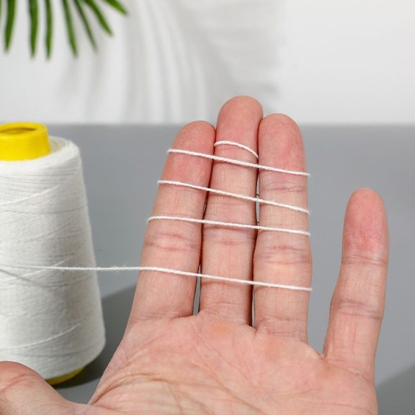 Short Fiber Polyester Rice Bag Sealing Thread Packing Line Cotton Thread For Sewing (White) - Image 4