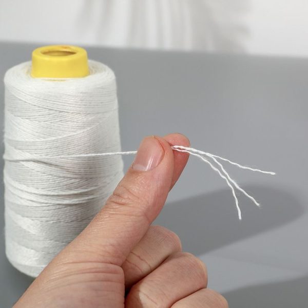 Short Fiber Polyester Rice Bag Sealing Thread Packing Line Cotton Thread For Sewing (White) - Image 5