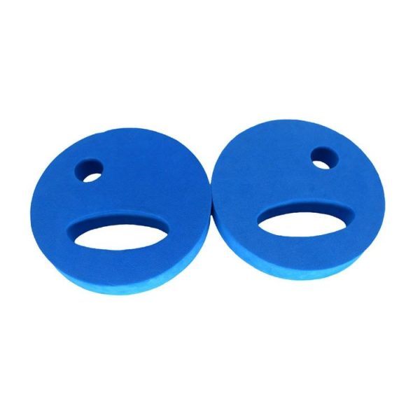 1pair Adult Children Swimming Hand Grip Floating Board Thickened Water Beater Board, Color: Round Simple Dark Blue
