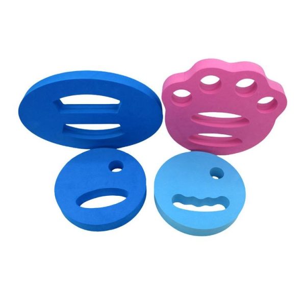 1pair Adult Children Swimming Hand Grip Floating Board Thickened Water Beater Board, Color: Round Simple Dark Blue - Image 3