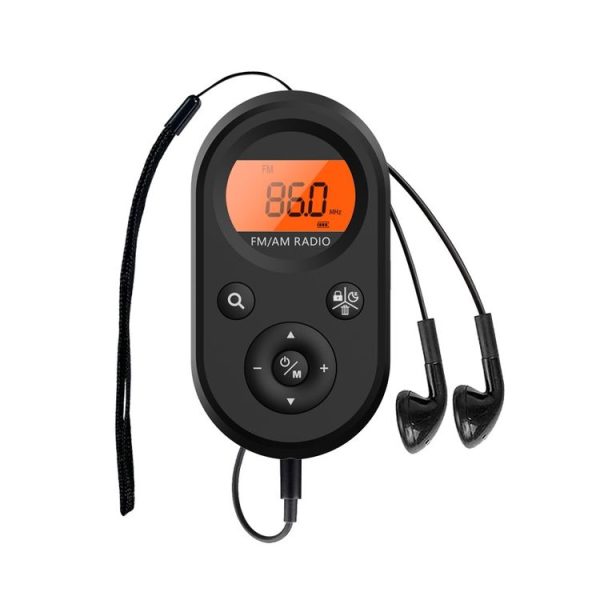 M01 Mini Portable Rechargeable FM / AM Radio With Backlight (Black)