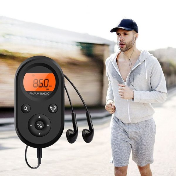 M01 Mini Portable Rechargeable FM / AM Radio With Backlight (Black) - Image 11