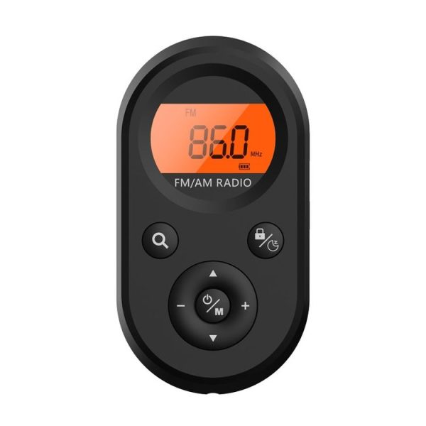 M01 Mini Portable Rechargeable FM / AM Radio With Backlight (Black) - Image 2