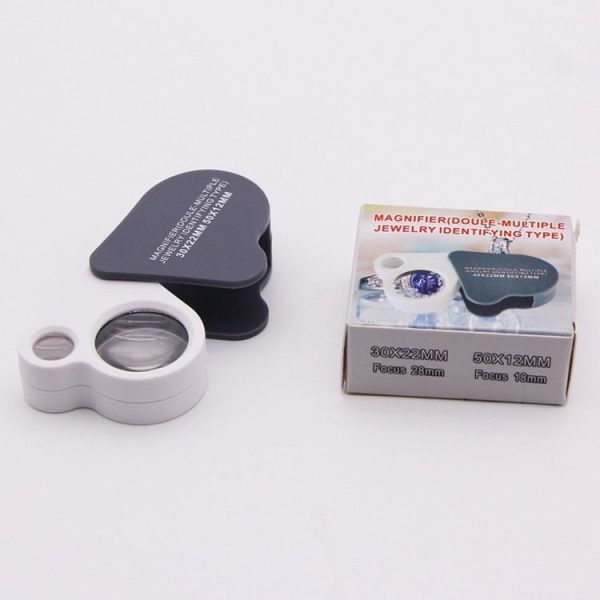 Portable Folding 30X / 50X Dual Lens High Definition Jewelry And Jade Magnifier - Image 5