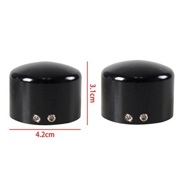 Harley Davidson Motorcycle Modified Front Axle Wheel Covers Front Axle Decorative Cover (Black) - Image 5