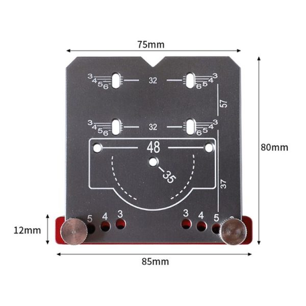 4pcs / Set 35mm Hinge Drilling Locator Hinging Hole Punching Auxiliary Tool, Color: Black - Image 3