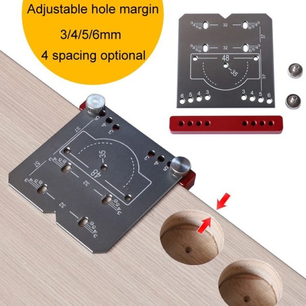 4pcs / Set 35mm Hinge Drilling Locator Hinging Hole Punching Auxiliary Tool, Color: Black - Image 5
