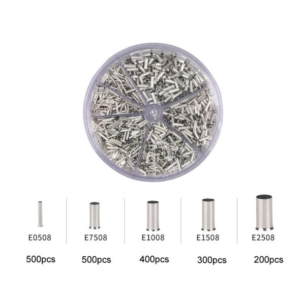 1900pcs / Set Electrical Wiring Tube Type Cold Pressed European Style Pin Set - Image 2