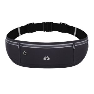 OUDU Outdoor Sports Waist Pack Male And Female Running Waterproof Cell Phone Bag (Black)