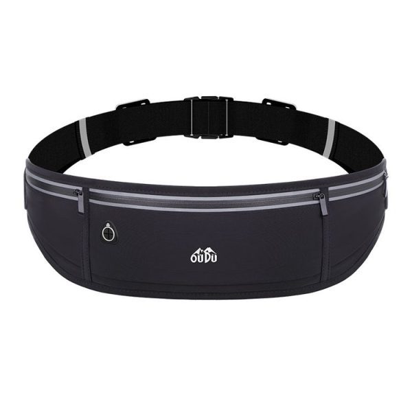 OUDU Outdoor Sports Waist Pack Male And Female Running Waterproof Cell Phone Bag (Black)