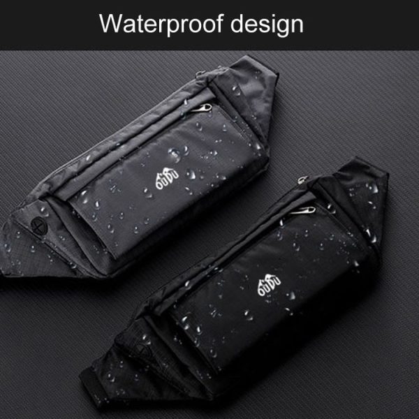 OUDU Outdoor Sports Waist Pack Male And Female Running Waterproof Cell Phone Bag (Black) - Image 6