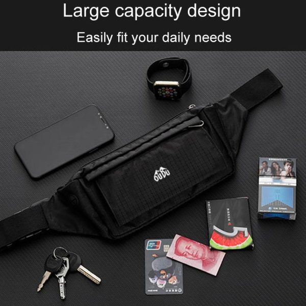 OUDU Outdoor Sports Waist Pack Male And Female Running Waterproof Cell Phone Bag (Black) - Image 9