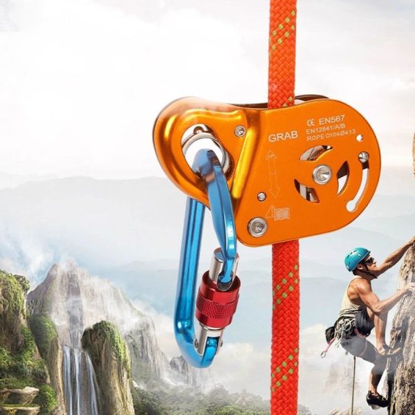 XINDA TPQ6608 High-altitude Work Protector Removable Self-locking Rope Grabber (Orange) - Image 2