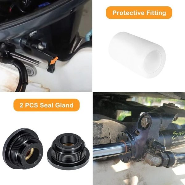 Seastar HS5157 Boat Front Mount Hydraulic Steering Cylinder Seal Kits Wrench Tool (Orange Inner Ring) - Image 6