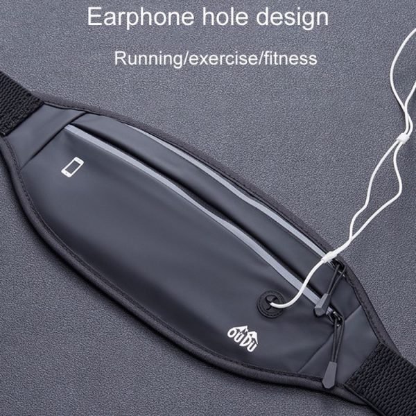 OUDU Outdoor Sports Portable Waist Pack Male And Female Running Waterproof Cell Phone Bag (Black) - Image 8