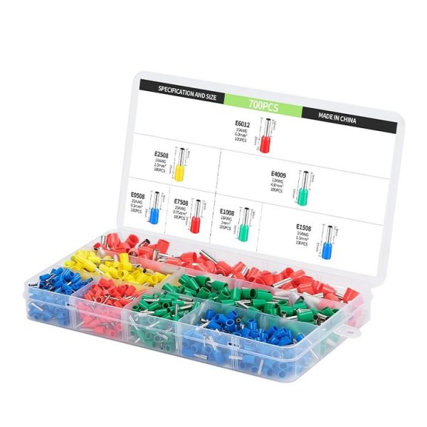 700pcs / Set European Style Tube Type Wiring Cold Press Terminal Set
