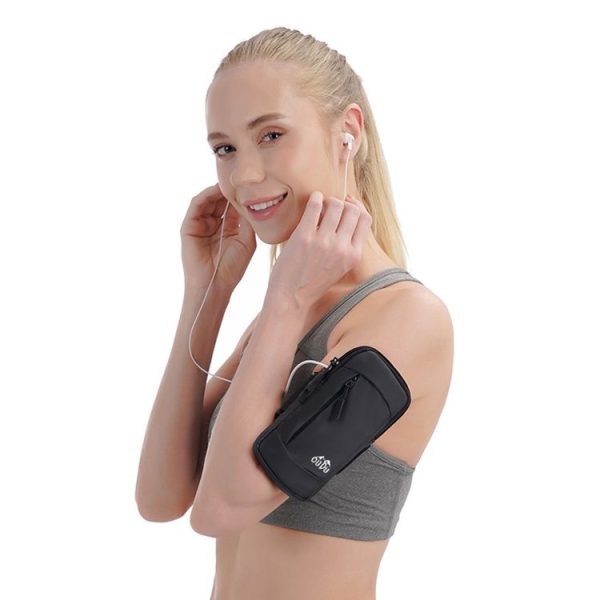 OUDU Outdoor Running Cell Phone Arm Bag Unisex Sports Portable Mobile Phone Pouch (Black) - Image 10