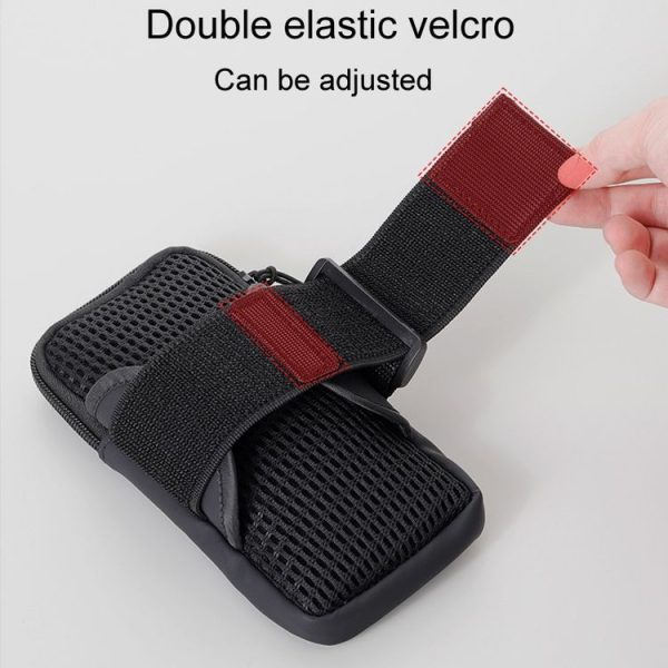 OUDU Outdoor Running Cell Phone Arm Bag Unisex Sports Portable Mobile Phone Pouch (Black) - Image 5