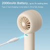 JisuLife FA42 Handheld Portable Small Rechargeable Turbo Fan, Color: Brown 2000mAh - Image 2