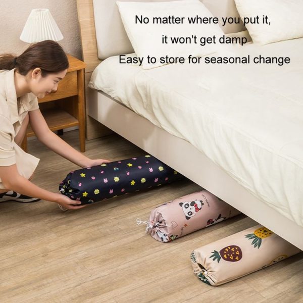 Cooler Mat Storage Bag Home Dustproof Bamboo Mat Cover, Style: For 0.8-1m Straight Rainbow - Image 5