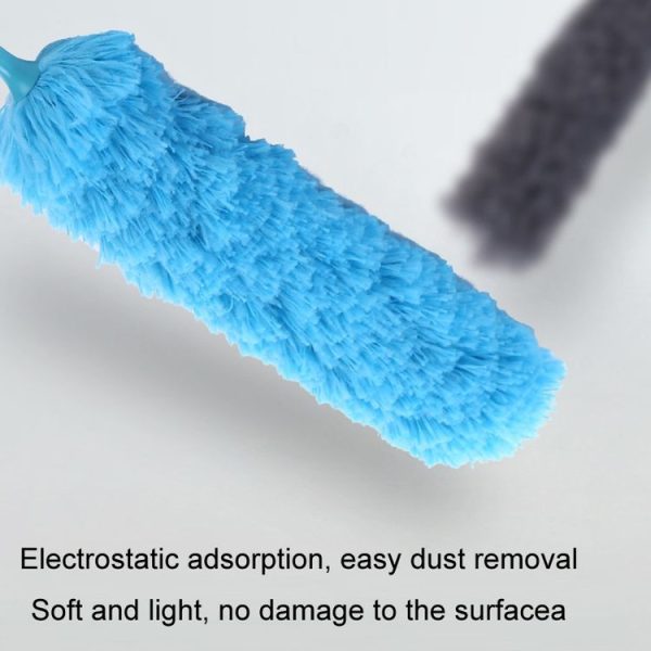 Stainless Steel Telescopic Bendable Household Duster (Rose Red) - Image 4