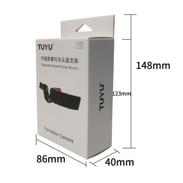TUYU Motorcycle Integrated Hinged Helmet Chin Sports Camera Mounting Bracket, Style: With 2 Stickers - Image 10