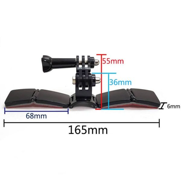 TUYU Motorcycle Integrated Hinged Helmet Chin Sports Camera Mounting Bracket, Style: With 2 Stickers - Image 3