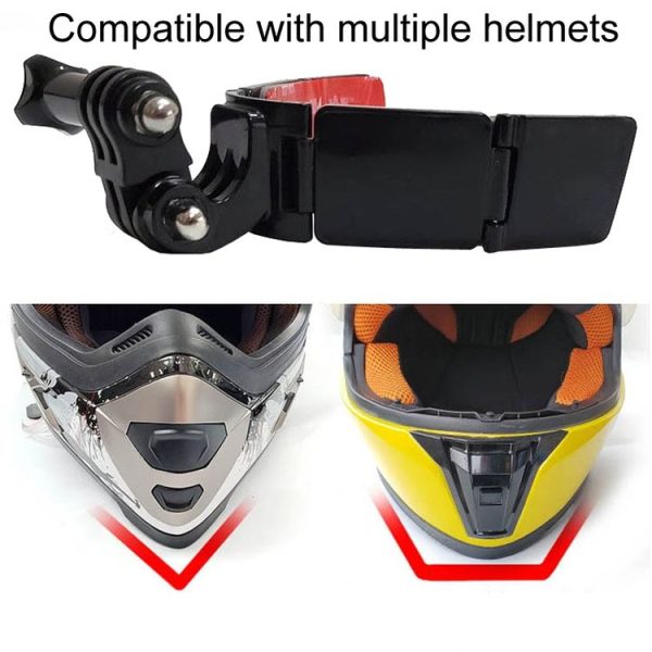 TUYU Motorcycle Integrated Hinged Helmet Chin Sports Camera Mounting Bracket, Style: With 2 Stickers - Image 8