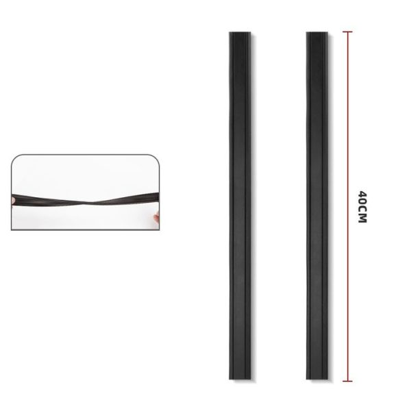 1pair Car Side Window Wipers Removing Water Mist Universal Rubber Strips - Image 2