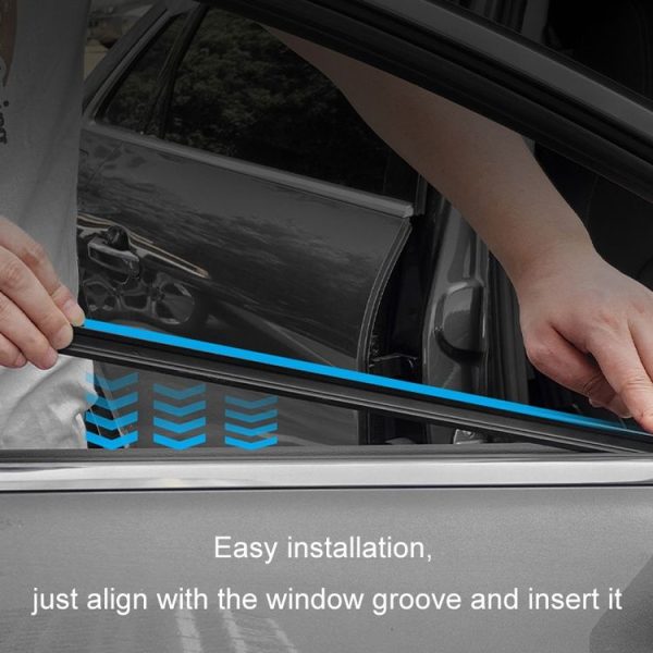 1pair Car Side Window Wipers Removing Water Mist Universal Rubber Strips - Image 6