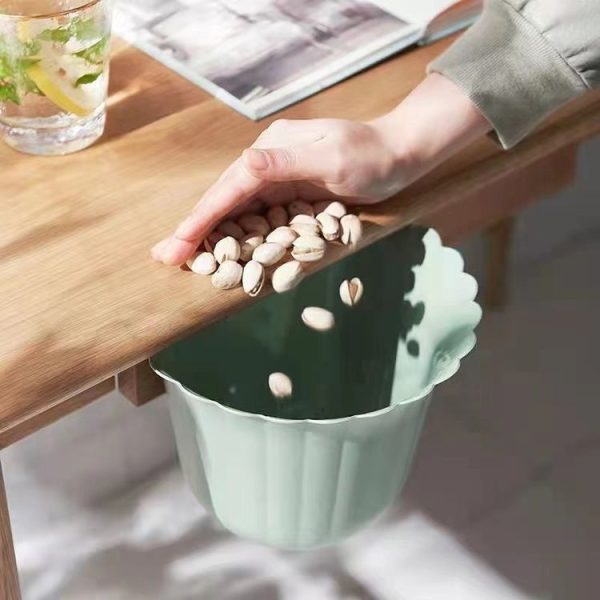 Multifunctional Hanging Kitchen Trash Can Household Flower Desktop Garbage Can (Black) - Image 7