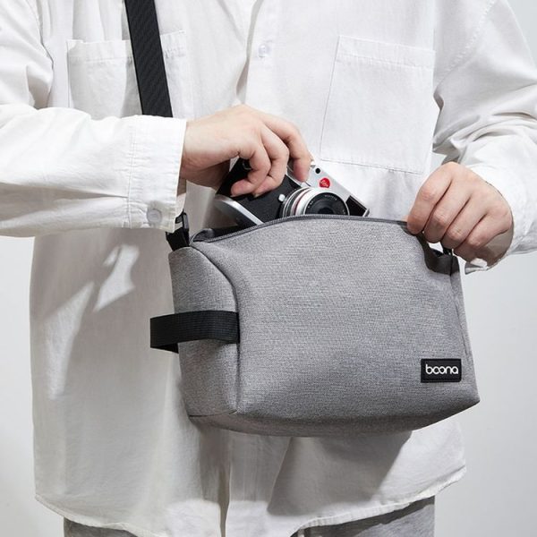 Baona BN-H012 Multifunctional Outdoor Crossbody Digital Camera Bag Lens Protection Bag (Grey) - Image 9