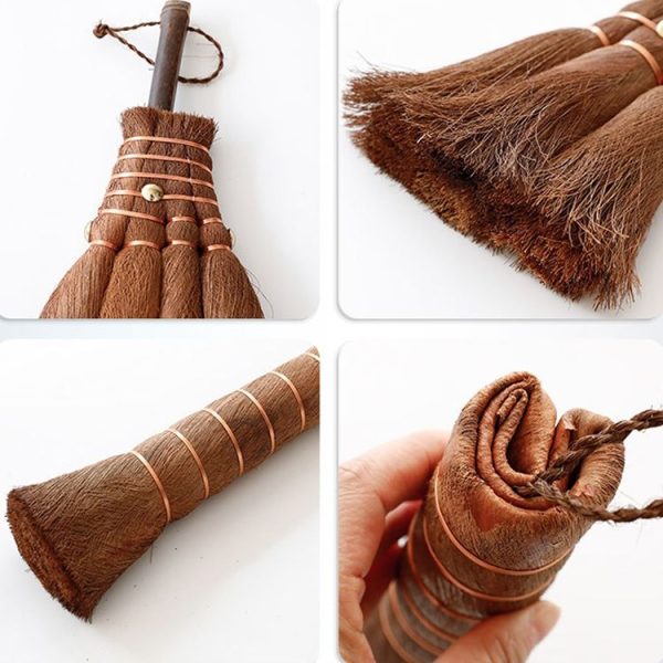 Palm Fiber BrushTea Ceremony Brush Household Cleaning Tools, Style: 14cm Bevel - Image 5