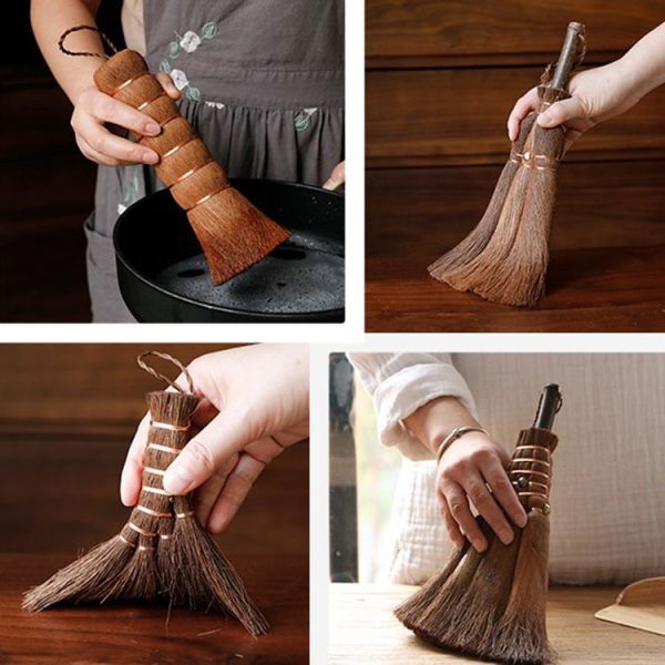 Palm Fiber BrushTea Ceremony Brush Household Cleaning Tools, Style: 14cm Bevel - Image 8