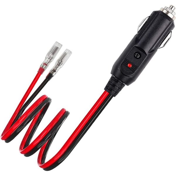 1pair 16AWG 15A 12V / 24V Fused Cigarette Lighter Plug With Lead - Image 2