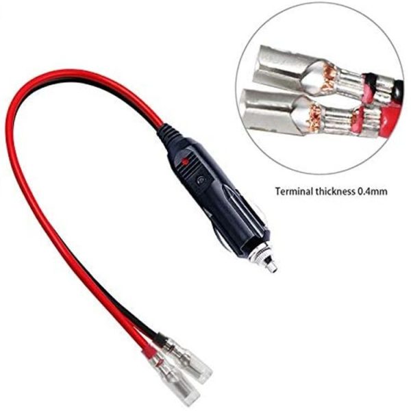 1pair 16AWG 15A 12V / 24V Fused Cigarette Lighter Plug With Lead - Image 3