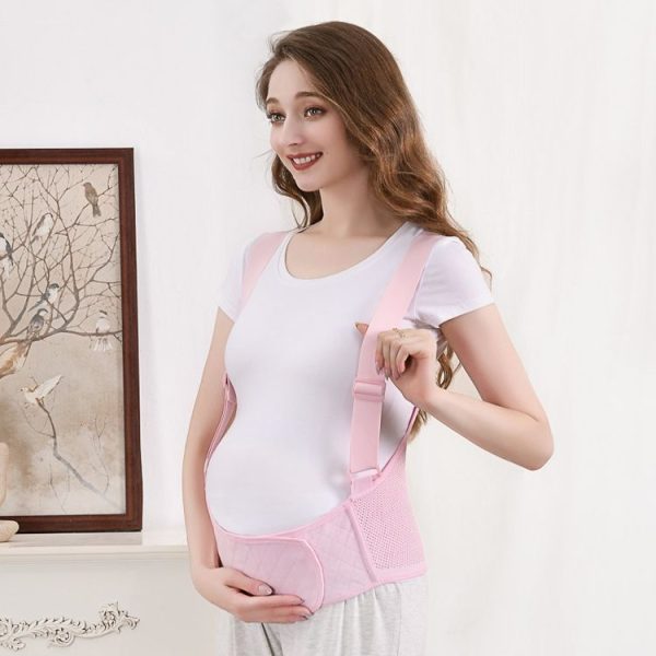 Breathable Late Pregnancy Walking Use Belly Band Maternity Prenatal Support Belt, Size: L (Pink) - Image 2