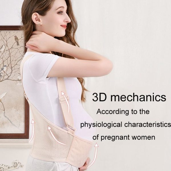 Breathable Late Pregnancy Walking Use Belly Band Maternity Prenatal Support Belt, Size: L (Pink) - Image 8