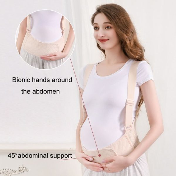 Breathable Late Pregnancy Walking Use Belly Band Maternity Prenatal Support Belt, Size: L (Pink) - Image 9